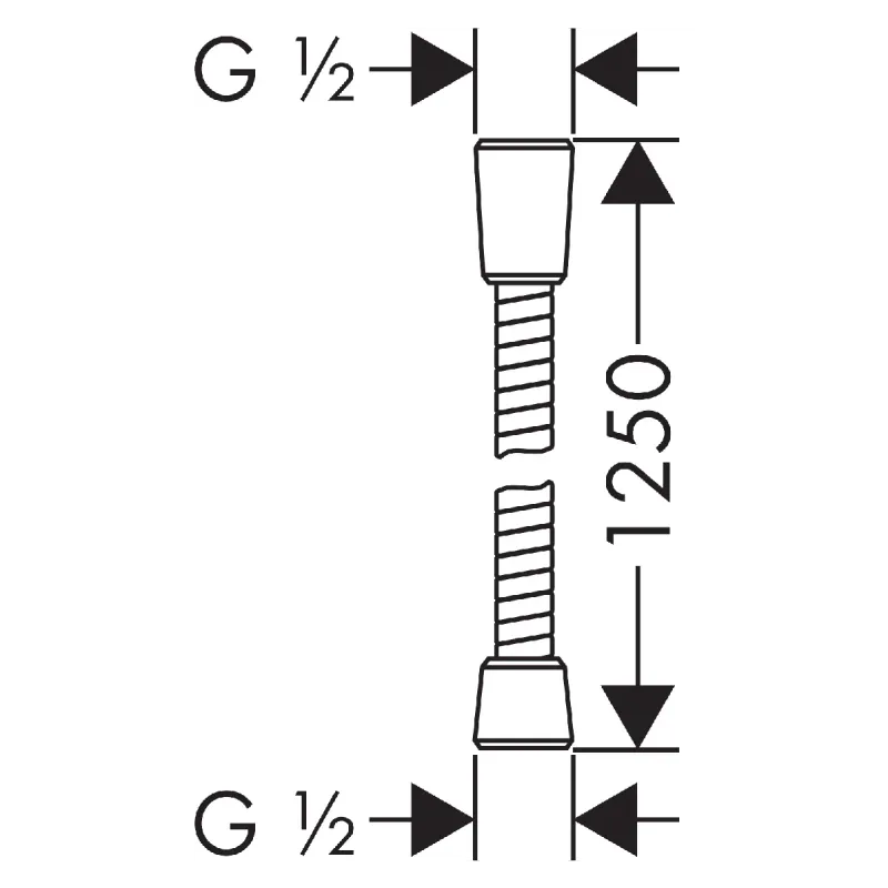 Hansgrohe Sensoflex dusjslange 125 cm