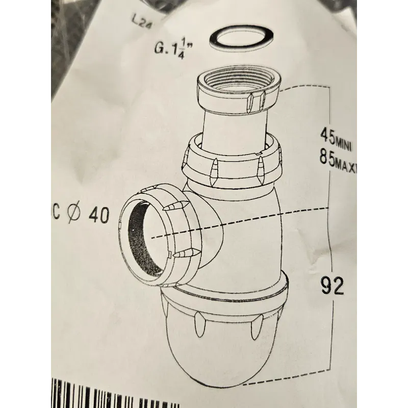Heidenreich Flaskevannlås 1 1/4
